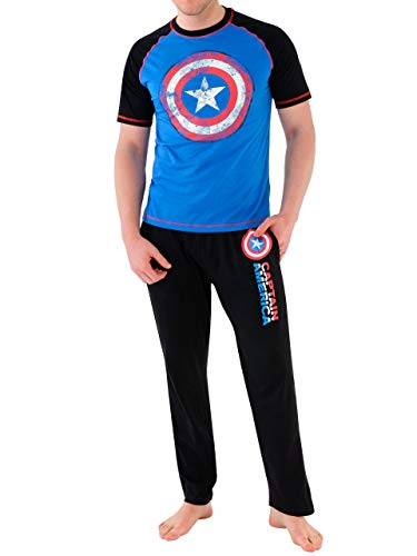 Marvel - Pijama para Hombre - Avengers Capitán América - Medium