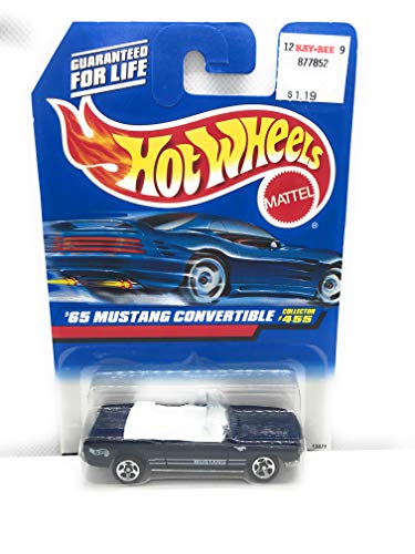 Mattel Hot Wheels 1998 1:64 Scale Black 1965 Ford Mustang Convertible Die Cast Car Collector #455
