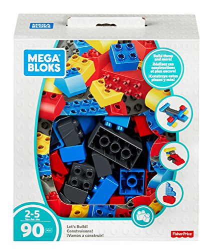 Mega Bloks ¡Vamos a construir! 90 Bloques y Piezas de Construcción, Juguetes Niños 2 Años (Mattel FLY44)