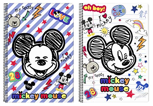 Mickey Mouse "Maker" Oficial Cuaderno Oficial 80 Hojas Tapas Duras 215x310mm