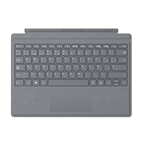 Microsoft Signature Type Cover - Funda con teclado para Surface Pro, Plata - Teclado QWERTY Español