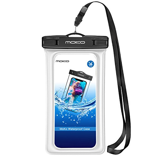 MoKo Bolsas Estancas Flotante Funda Universal con Correa para Cuello para iPhone 12,12 Mini,12 Pro X XS XR XS MAX, Samsung S10 S10 e, Huawei P30, BLU, Google Nexus,Pixel 4, Pixel 4 XL - Blanco MoKo Bolsas Estancas Flotante Funda Universal con Correa para Cuello para iPhone 12,12 Mini,12 Pro X XS XR XS MAX, Samsung S10 S10 e, Huawei P30, BLU, Google Nexus,Pixel 4, Pixel 4 XL - Blanco