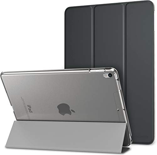 MoKo Funda para New iPad Air (3rd Generation) 10.5" 2019/iPad Pro 10.5 2017 - Ultra Slim Función de Soporte Protectora Plegable Smart Cover Trasera Transparente Durable - Gris Espacial