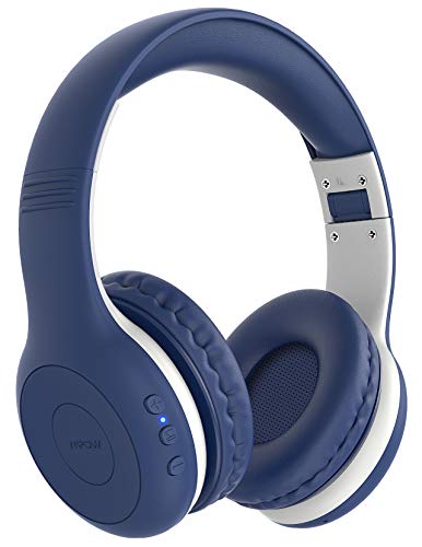 Mpow CH6 Plus Auriculares Bluetooth para Niños, Bluetooth 5.0, Estéreo HD, Tiempo de Uso de 15 Horas, Plegable y Ajustable, Suave y Cómodo, Auriculares Inalámbricos para Niños con Micrófono y Cable