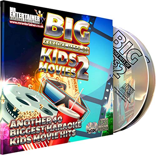 Mr Entertainer Big Karaoke Hits of Kids Movies Volume 2 CD+G (CDG) Pack. 40 Top Songs. Sing the Songs of Disney & more Children's movies. Canta las canciones de Disney y más películas para niños