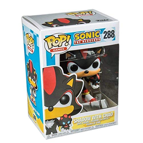 MXXT Funko Super Sonic: Juegos Pop - Sombra con Chao 3.9inch Vinyl Gift para los fanáticos de los Juegos de niños Chibi