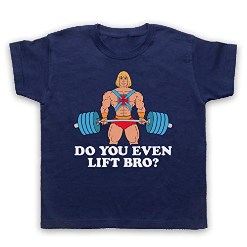 My Icon Art & Clothing He-Man Do You even Lift Bro? Gym Parody Bodybuilding - Camiseta para niños Azul azul marino pecho 81 cm/9- 11 años