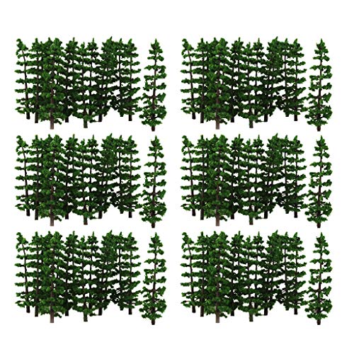 #N/A/a Lotes 120 árboles Modelo de Paisaje Abeto Escala 1/100 Accesorios de Diseño de Paisaje