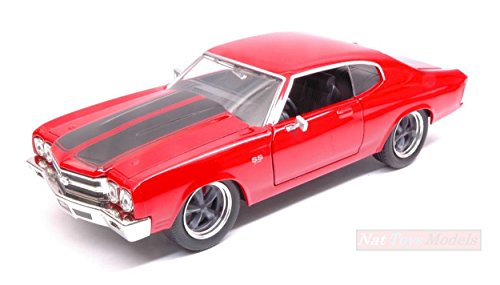 NEW Jada Toys JADA97193 DOM'S Chevy Chevelle SS 1969 Fast & Furious 7 Gloss Red 1:24