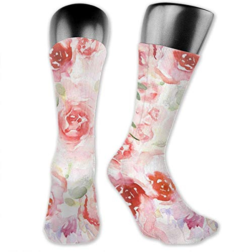 Nice-Guy Soft Color Pale Faded Mix Of Roses Calcetines estampados coloridos Calcetines unisex para adultos