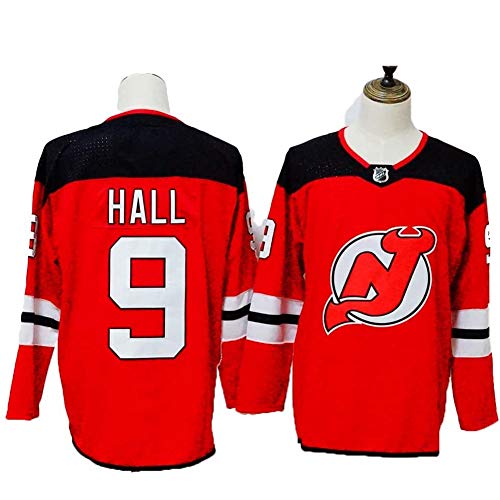 Nico Hischier # 13 / Taylor Pasillo # 9 New Jersey Devils Hockey Jersey sobre Hielo, Camiseta De Manga Larga con Capucha Transpirable Hombres/Mujeres/Jóvenes (M-XXXL),9#,L