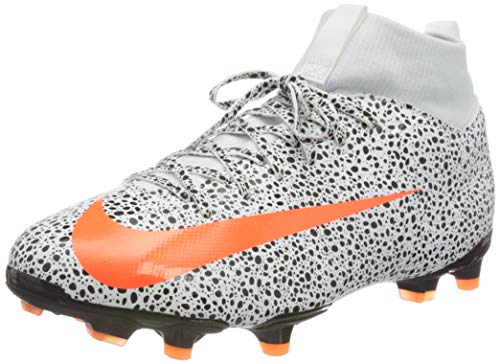 Nike Jr. Superfly 7 Academy CR7 FG/MG, Football Shoe, White/Total Orange-Black, 38 EU