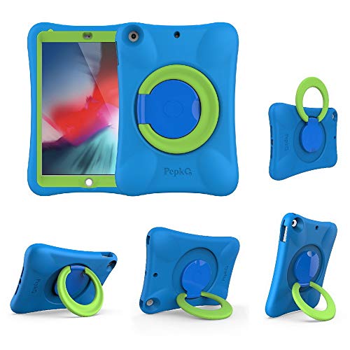 NLR Kids EVA Caso para iPad | Soporte Estable multitra Direction | Compatible con 9,7 Pulgadas Nuevo iPad 2018/2017 (6a/5a generación) / iPad Air 2 / iPad Air (Azul + Verde)