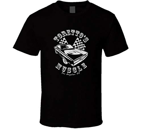 N/N Toretto's Muscle T - Camiseta de manga corta con cargador de película rápida y furiosa Negro Negro ( 3XL