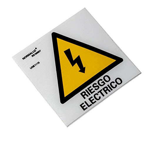 Normaluz RD39607 - Señal Adhesiva 10 Unidades Riesgo Eléctrico Rayo Adhesivo de Vinilo, Amarillo, 5x5 cm Normaluz RD39607 - Señal Adhesiva 10 Unidades Riesgo Eléctrico Rayo Adhesivo de Vinilo, Amarillo, 5x5 cm