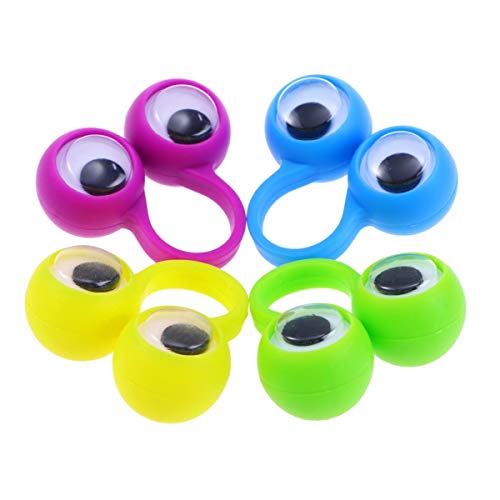 NUOBESTY 12 unidades de marionetas de dedo de plástico con forma de ojos, juguete educativo inteligente, divertido juego de dedos para niños, regalo de fiesta, color aleatorio NUOBESTY 12 unidades de marionetas de dedo de plástico con forma de ojos, juguete educativo inteligente, divertido juego de dedos para niños, regalo de fiesta, color aleatorio