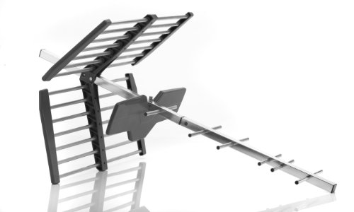 One For All SV9453, Antena de TV para Exterior, Recibe TDT en un rango de 50km, Antena Full HDTV Digital, Incluye Cable Coaxial de Alto Rendimiento, UHF, gris One For All SV9453, Antena de TV para Exterior, Recibe TDT en un rango de 50km, Antena Full HDTV Digital, Incluye Cable Coaxial de Alto Rendimiento, UHF, gris