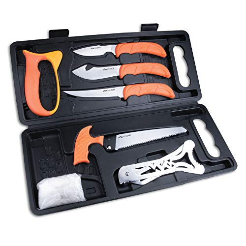 Outdoor Edge Wild-Pak - Juego de 8 maletas de carnicería, unisex, color naranja y gris, 152 mm Outdoor Edge Wild-Pak - Juego de 8 maletas de carnicería, unisex, color naranja y gris, 152 mm