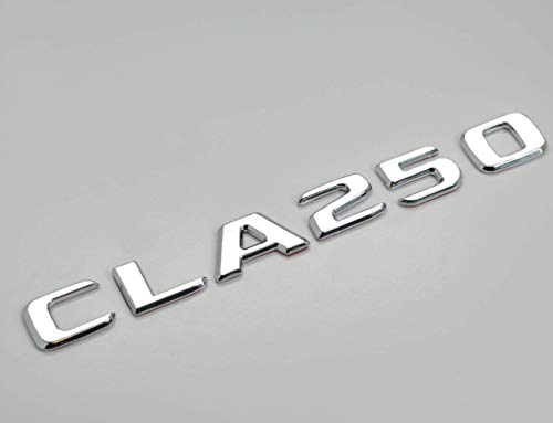 OZ6YA Plata Cromo CLA 250 Emblema para portón trasero Letras Número Compatible para CLA Edition Clase AMG C117