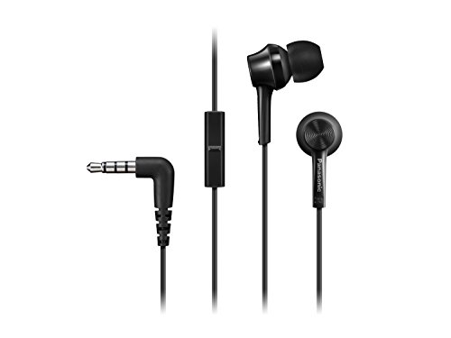 Panasonic RP-TCM115E-K - Auriculares botón con Cable y micrófono (Sonido estéreo para móvil, MP3/MP4, Control Remoto, diseño de Ajuste cómodo, Unidad de 9 mm) Color Negro Panasonic RP-TCM115E-K - Auriculares botón con Cable y micrófono (Sonido estéreo para móvil, MP3/MP4, Control Remoto, diseño de Ajuste cómodo, Unidad de 9 mm) Color Negro