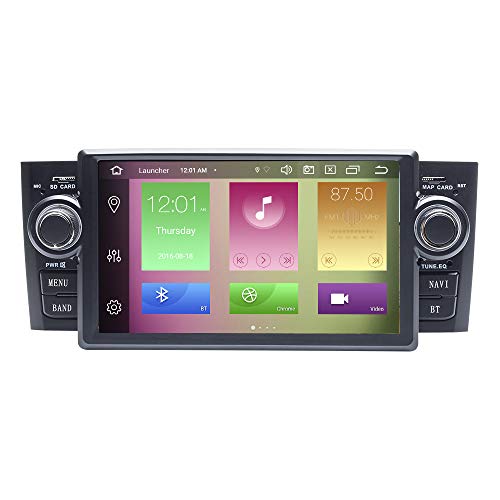 para Fiat Grande Punto Linea 2007-2012 Android 10.0 Octa Core 4GB RAM 64GB ROM 7" para Coche Multimedia Sistema de GPS Soporte para automóvil Auto Play/TPMS/OBD/4G WiFi/Dab