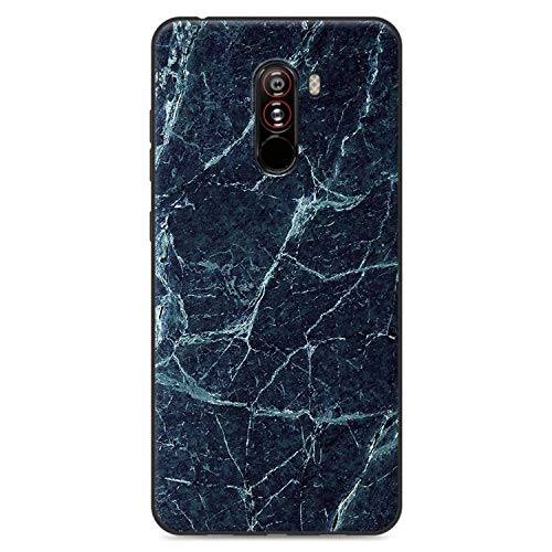 Para Xiaomi Pocophone F1 caso cubierta silicona suave Tpu madera madera piedra modelada teléfono caso para Poco F1 protector protector,Para Pocophone F1,005 Shen,vidrio templado negro