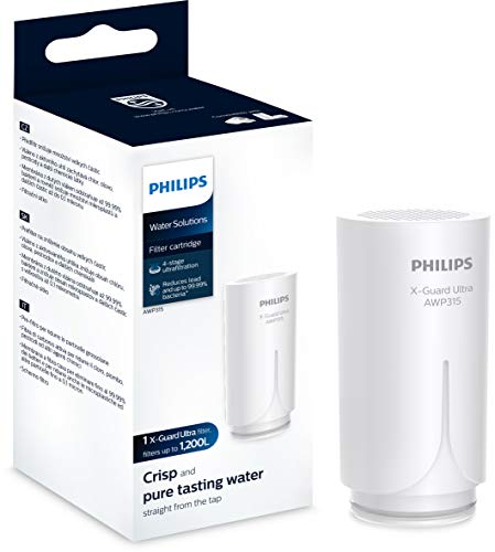 Philips - AWP315 - Cartucho Filtrante de Agua para Grifo X-Guard Ultra On Tap, Filtro de agua con Tecnología Ultrafiltración de 4 etapas, Duración 1.200 Litros / 6 meses