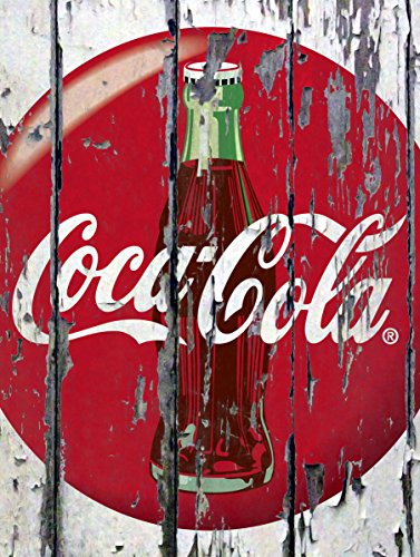 Placa de metal para pared con diseño retro de Coca-Cola
