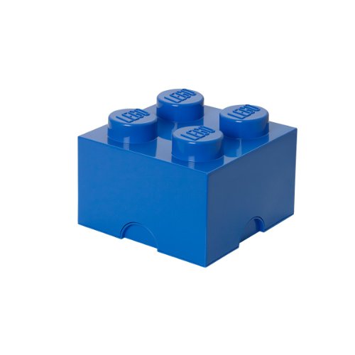 Plast Team 4003 - Caja en forma de bloque de lego 4, color azul [importado de Alemania]