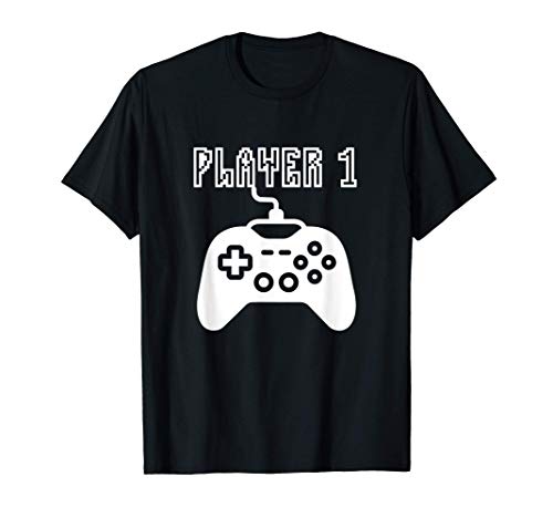 Player 1 Matching Video Game Costume Gift For Gamers Camiseta