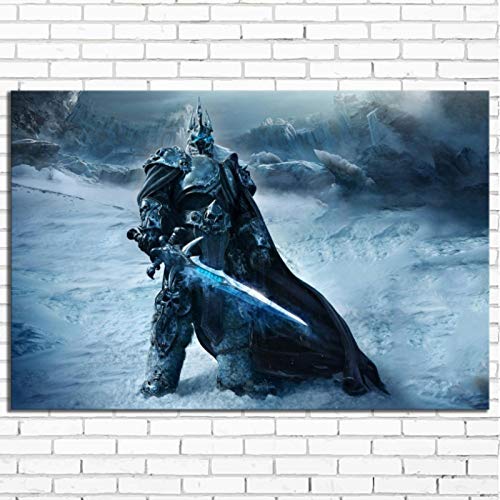 Póster del Juego World of Warcraft Wrath of The Lich King, Pintura en Lienzo HD, Arte de Pared de fantasía para decoración del hogar G-78 50x70cm No Frame