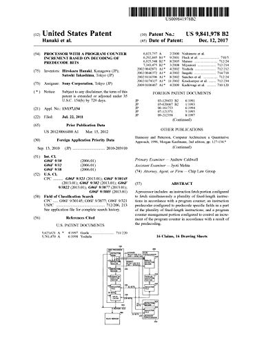 Processor with a program counter increment based on decoding of predecode bits: United States Patent 9841978 (English Edition)