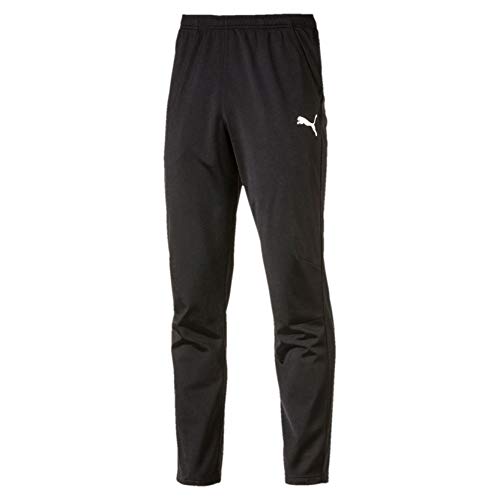 PUMA Liga Training Pant Core Pantalones, Hombre, Negro Negro Blanco, L