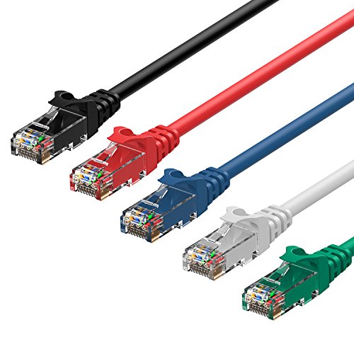 Rankie Cable de Red Gigabit Ethernet RJ45 Cat.6, 0,3 m, 5-Color Combo