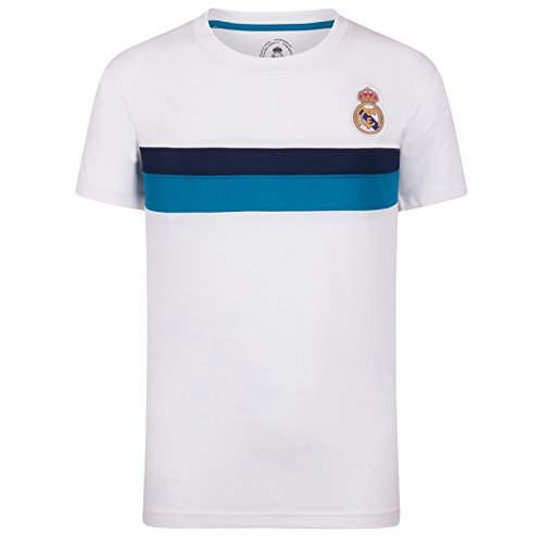 Real Madrid Camiseta Oficial Para Entrenamiento - Para Niño - Poliéster - Blanco - 10 Años