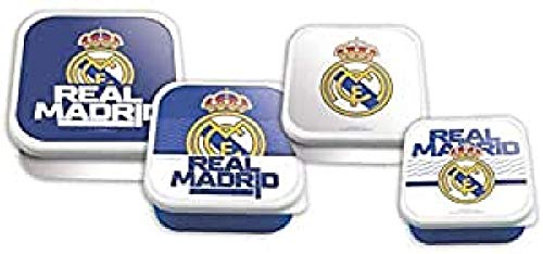 Real Madrid Set 4 sandwicheras en 1 Fiambreras bento-Porta Alimentos Artículos para el hogar Unisex Adulto, Multicolor (Multicolor), Talla Única Real Madrid Set 4 sandwicheras en 1 Fiambreras bento-Porta Alimentos Artículos para el hogar Unisex Adulto, Multicolor (Multicolor), Talla Única