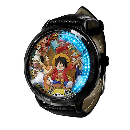 Relojes de Pulsera Anime One Piece Reloj Led Pantalla táctil a Prueba de Agua Reloj de luz Digital Reloj de Pulsera Unisex Cosplay Accesorios Regalo Nuevo-A9