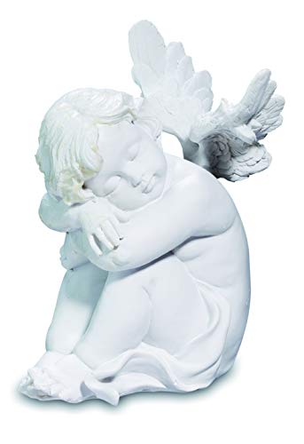 Reproduction - Figura decorativa de resina de ángel dormido 13/10/9,5 cm (a)