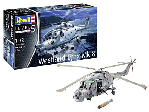 Revell- Westland Lynx MK. 8 Maqueta Helicóptero de Guerra, 14+ Años, Multicolor (04981)