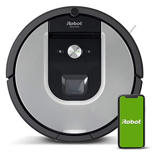 Robot aspirador iRobot Roomba 971 Alta potencia, Recarga y sigue limpiando, Óptimo para mascotas, Dirt Detect, Se coordina con Braava jet m6, Sugerencias personalizadas, Compatible con asistentes voz