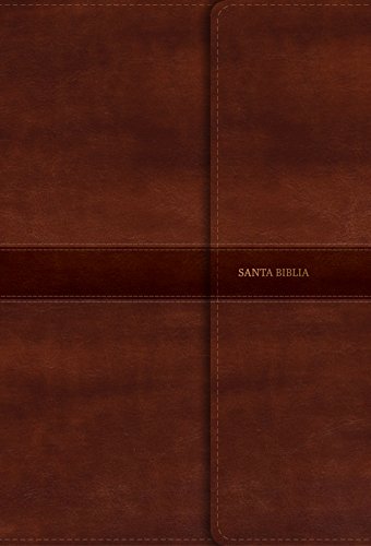 RVR 1960 Biblia Letra Gigante marrón, símil piel con índice y solapa con imán