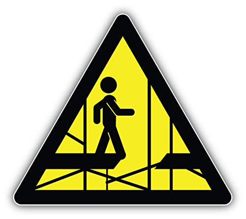 Scaffolding Incomplete Warning Sign Vinyl Sticker Pegatina Graphic Art Decal