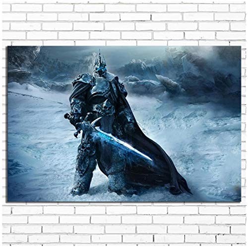 SDGW World of Warcraft Wrath of The Lich King Juego Lienzo Impreso Pintura Arte De La Pared Cartel Decoración del Hogar Imágenes-60X100Cm Sin Marco