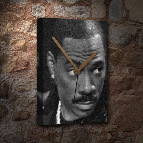 SEASONS EDDIE MURPHY - Canvas Clock (A5 - Signed by the Artist) #js002