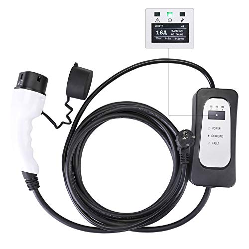 Sfeomi Cables de Carga para Vehículos Eléctricos 220V 16A Cargador de Coches Electricos de Tipo2 Cables de Carga EV con Cable de 5M