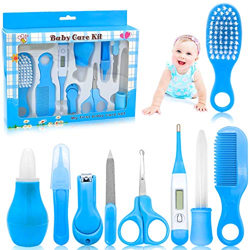 ShengRuHai Set para Cuidado del Bebé,10Pcs Conjunto de Aseo para Bebés Cuidado para Viaje y el Uso Diario,Perfecto para Recién Nacido, Niña y Niño.