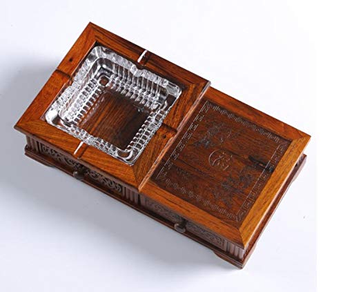 ShiSyan Cenicero de Caoba de Madera Creativo Crafts Regalos Inicio cenicero de Cigarrillo (26 * 14 * 6 cm) Marrón Ceniceros