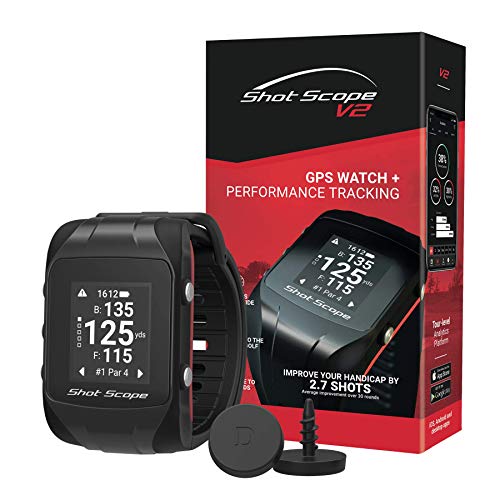 Shot Scope V2 Reloj de Golf Unisex con GPS y Sistema de Seguimiento de Rendimiento automatizado