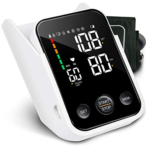 SIMBR Tensiómetro de Brazo Digital, Monitor de Tensión Arterial con Memorias de 2x120 Mediciones, Gran Pantalla LED y Caja de Almacenamiento SIMBR Tensiómetro de Brazo Digital, Monitor de Tensión Arterial con Memorias de 2x120 Mediciones, Gran Pantalla LED y Caja de Almacenamiento