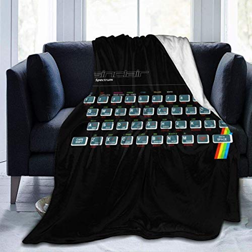 Sinclair ZX Spectrum Gaming Console Fleece Flannel Throw Blanket Lightweight Ultra-Soft Warm Bed Blanket Fit Sofa Suitable